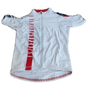Performance Bicycle Cycling Jersey Women's Full Zip Size S White Black Red